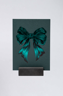 Hieronymus Greeting Card Festive Bow Green